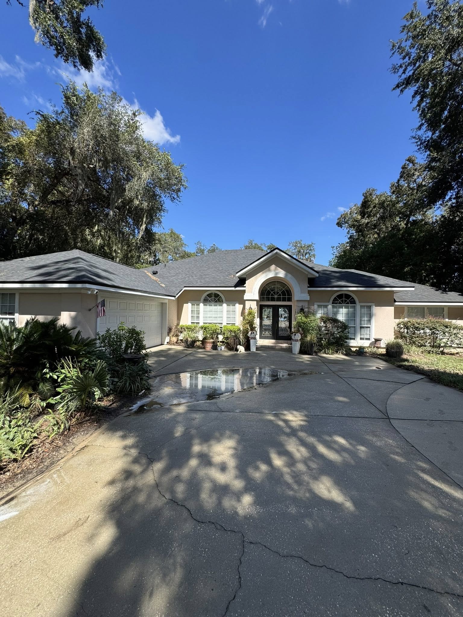 Driveway pressure wash