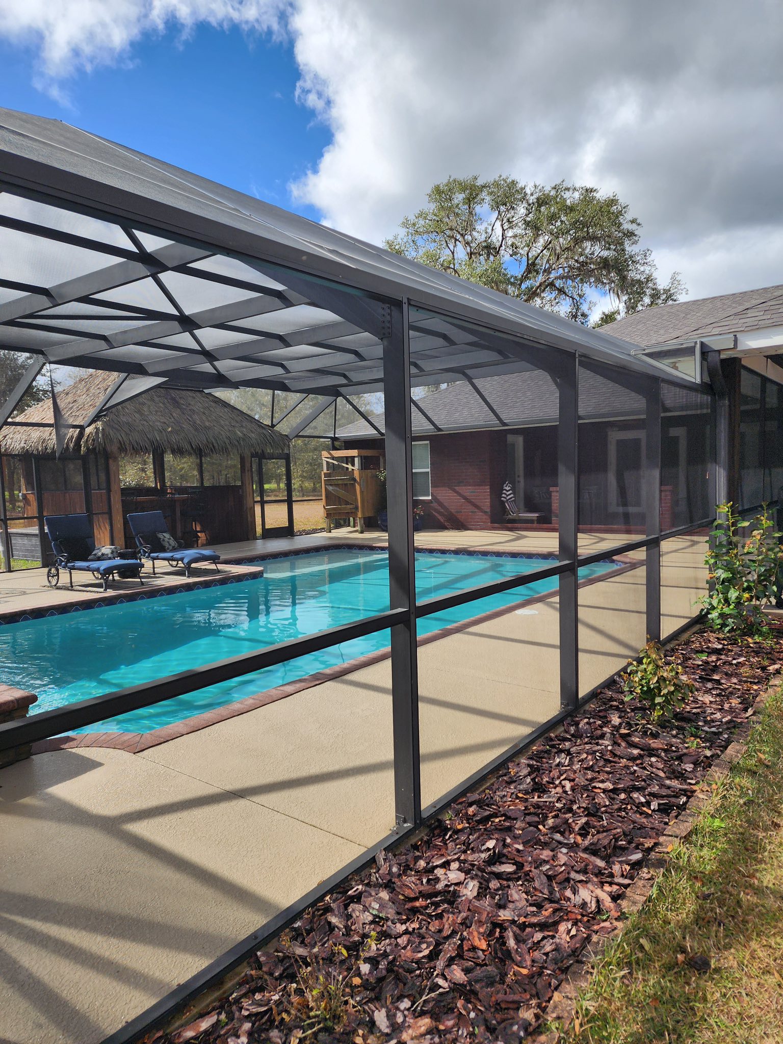 Professional pool enclosure washing
